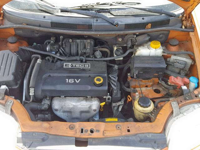 KL1TD666X7B788131 - 2007 CHEVROLET AVEO BASE Қызғылт сары фото 7