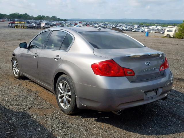 JNKCV61F19M053234 - 2009 INFINITI G37 SILVER photo 3