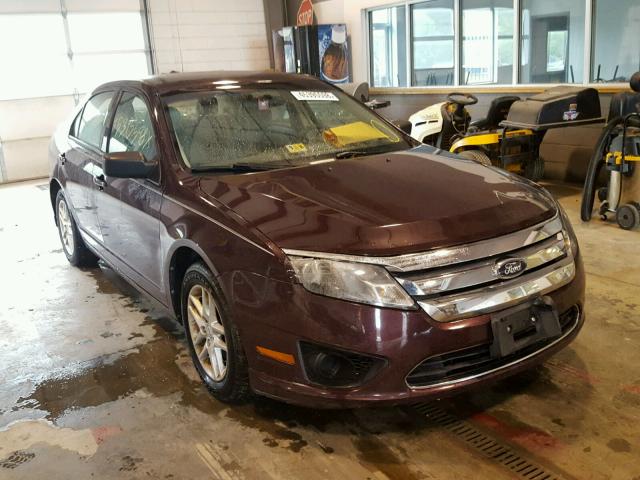 3FAHP0GA9CR321719 - 2012 FORD FUSION S BURGUNDY photo 1