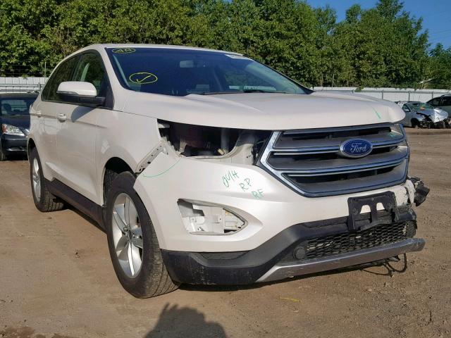 2FMTK3J87FBB86457 - 2015 FORD EDGE SEL WHITE photo 1