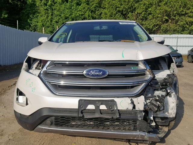 2FMTK3J87FBB86457 - 2015 FORD EDGE SEL WHITE photo 9