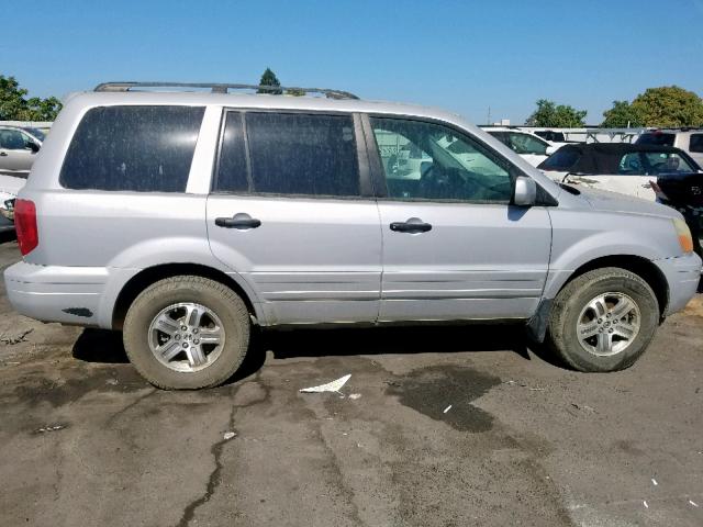 2HKYF185X3H517921 - 2003 HONDA PILOT EXL SILVER photo 9