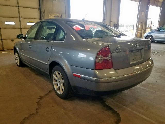 WVWPD63B74P240310 - 2004 VOLKSWAGEN PASSAT GLS GRAY photo 3