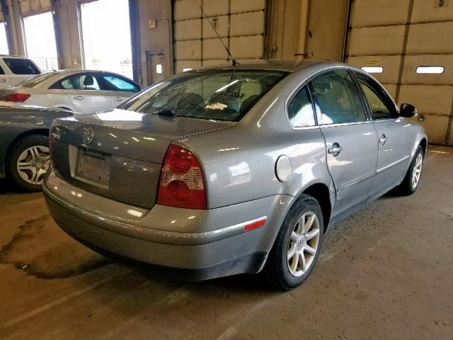 WVWPD63B74P240310 - 2004 VOLKSWAGEN PASSAT GLS GRAY photo 4