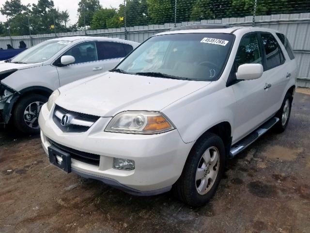 2HNYD18215H545396 - 2005 ACURA MDX WHITE photo 2