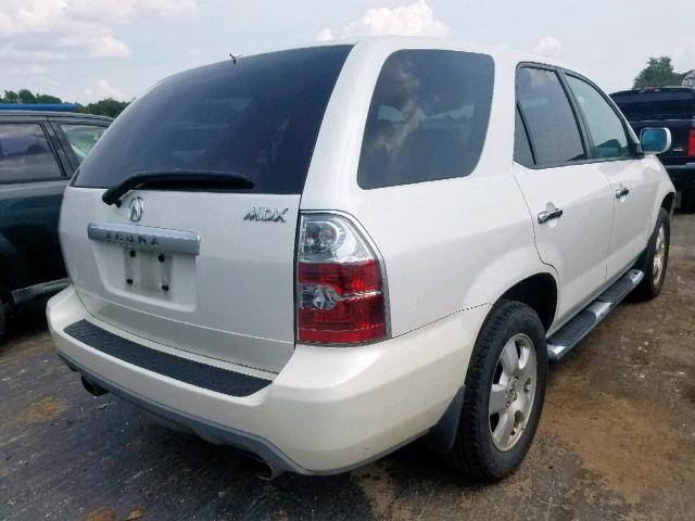 2HNYD18215H545396 - 2005 ACURA MDX WHITE photo 4