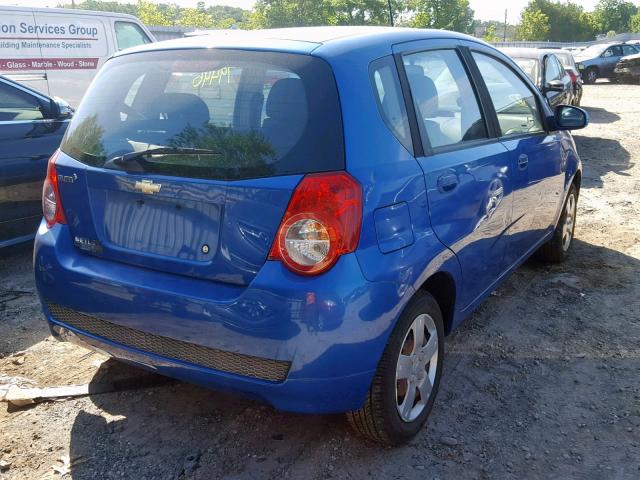 KL1TD6DE2AB109339 - 2010 CHEVROLET AVEO LS BLUE photo 4