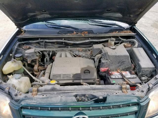 JTEHF21A210012975 - 2001 TOYOTA HIGHLANDER GREEN photo 7