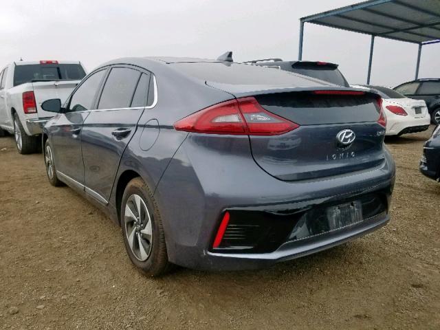 KMHC75LC0HU049727 - 2017 HYUNDAI IONIQ SEL GRAY photo 3