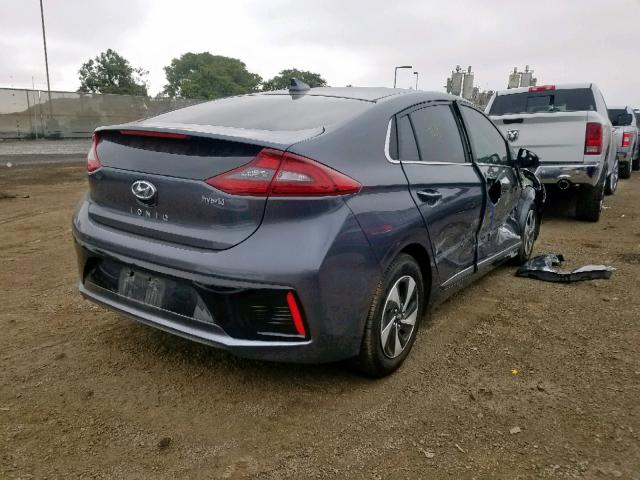 KMHC75LC0HU049727 - 2017 HYUNDAI IONIQ SEL GRAY photo 4