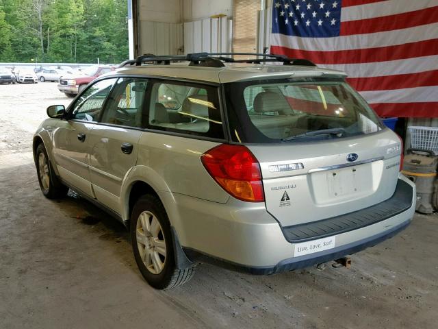 4S4BP61C657355653 - 2005 SUBARU LEGACY OUT GOLD photo 3