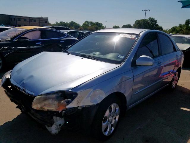 KNAFE121585540852 - 2008 KIA SPECTRA EX BLUE photo 2