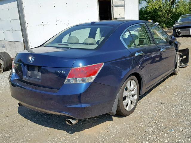 1HGCP36868A087630 - 2008 HONDA ACCORD EXL BLUE photo 4