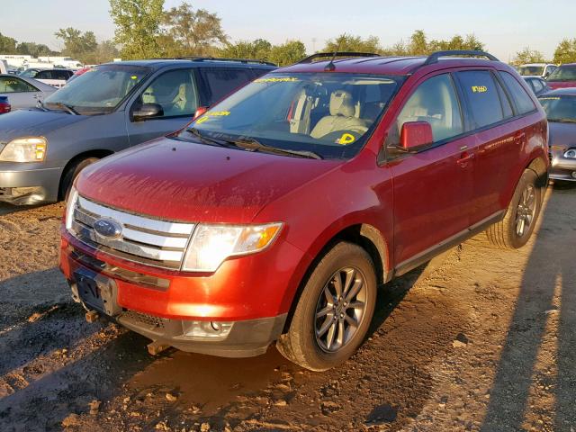 2FMDK48C48BB26384 - 2008 FORD EDGE SEL MAROON photo 2