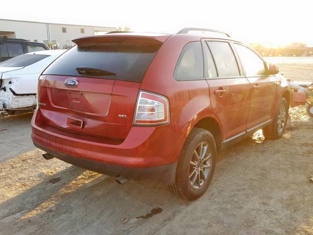 2FMDK48C48BB26384 - 2008 FORD EDGE SEL MAROON photo 4