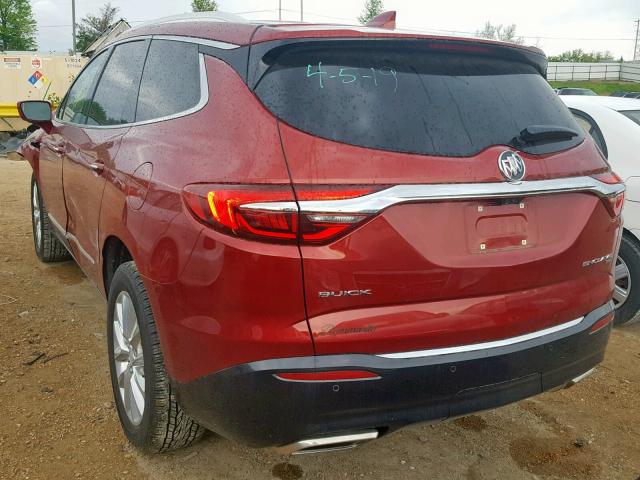 5GAEVBKW2JJ210598 - 2018 BUICK ENCLAVE PR RED photo 3