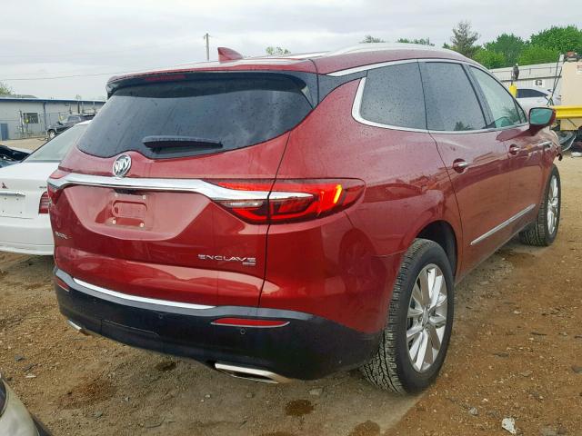 5GAEVBKW2JJ210598 - 2018 BUICK ENCLAVE PR RED photo 4