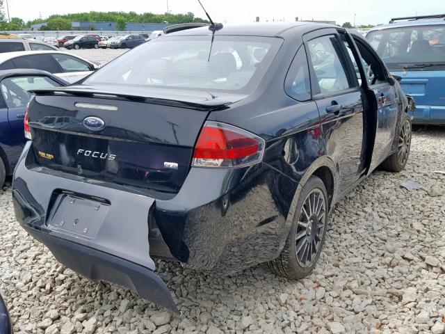 1FAHP3GN9AW299378 - 2010 FORD FOCUS SES BLACK photo 4