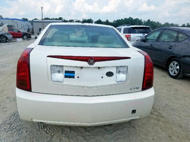 1G6DP567650205122 - 2005 CADILLAC CTS HI FEA WHITE photo 9