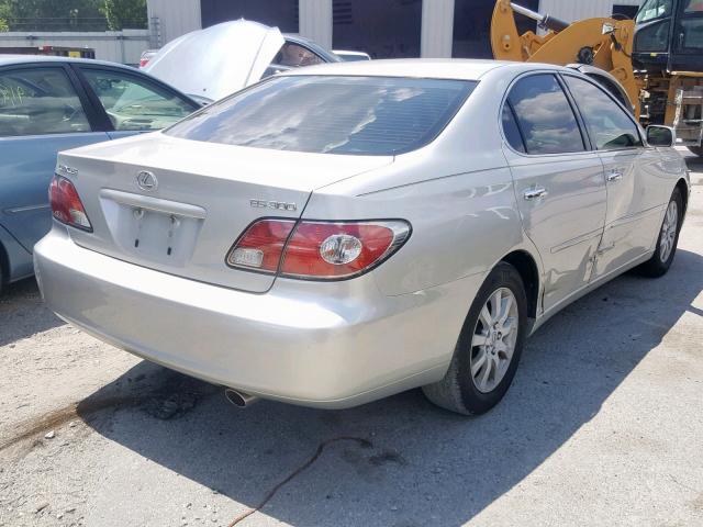 JTHBF30G136015421 - 2003 LEXUS ES 300 SILVER photo 4