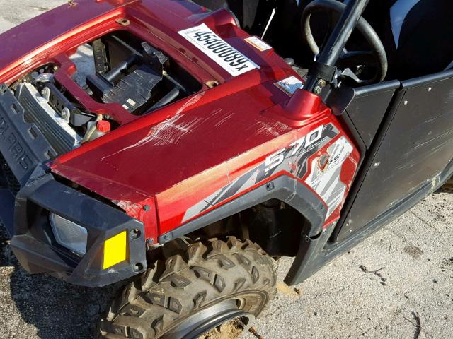 4XAVHE579GB676535 - 2016 POLARIS RZR 570 EP RED photo 9