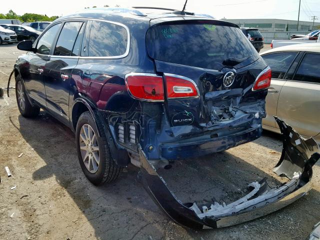 5GAKRAKD9HJ166772 - 2017 BUICK ENCLAVE BLUE photo 3