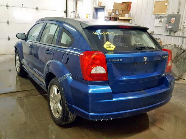 1B3HB48A69D224141 - 2009 DODGE CALIBER SX BLUE photo 3