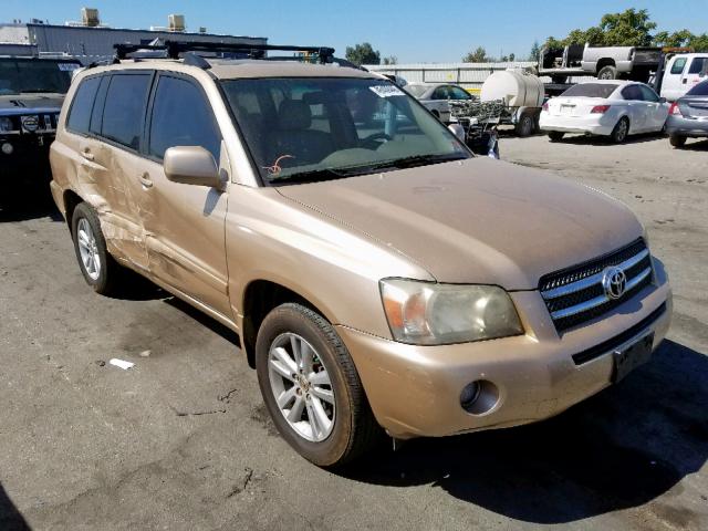 JTEDW21A560001040 - 2006 TOYOTA HIGHLANDER GOLD photo 1