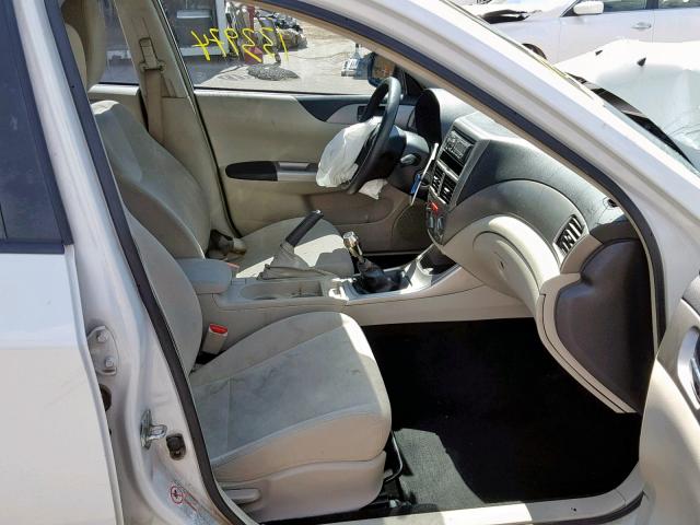 JF1GH61699G801825 - 2009 SUBARU IMPREZA 2. WHITE photo 5