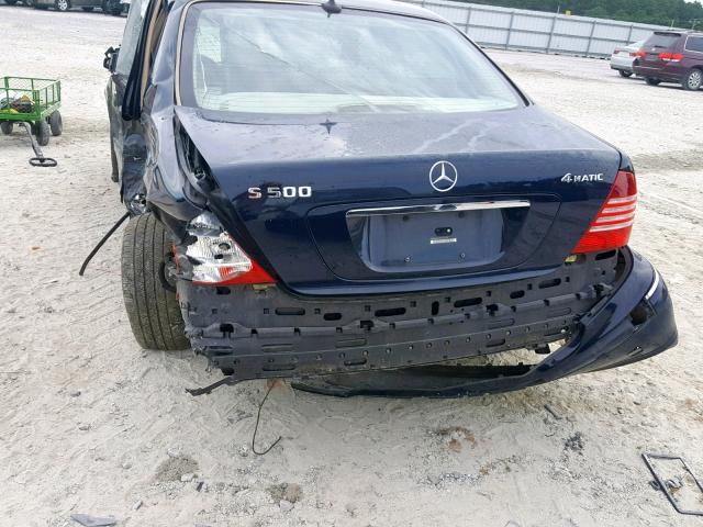 WDBNG84J34A397625 - 2004 MERCEDES-BENZ S 500 4MAT BLUE photo 10