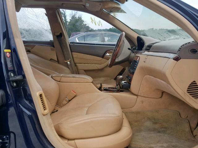 WDBNG84J34A397625 - 2004 MERCEDES-BENZ S 500 4MAT BLUE photo 5