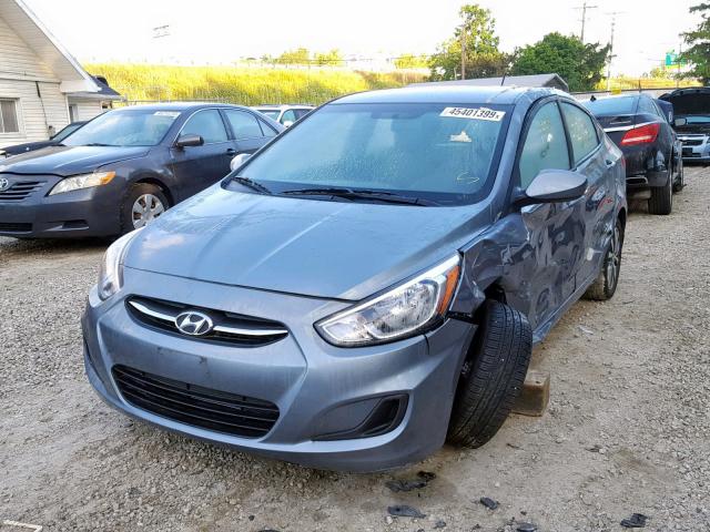 KMHCT4AEXHU354663 - 2017 HYUNDAI ACCENT SE BLUE photo 2