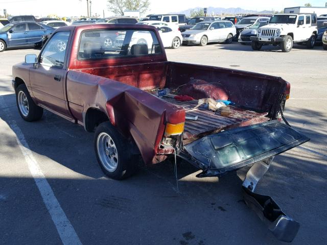 JT4RN81R2K0015316 - 1989 TOYOTA PICKUP 1/2 MAROON photo 3