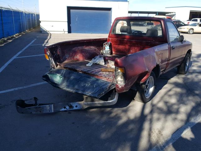 JT4RN81R2K0015316 - 1989 TOYOTA PICKUP 1/2 MAROON photo 4