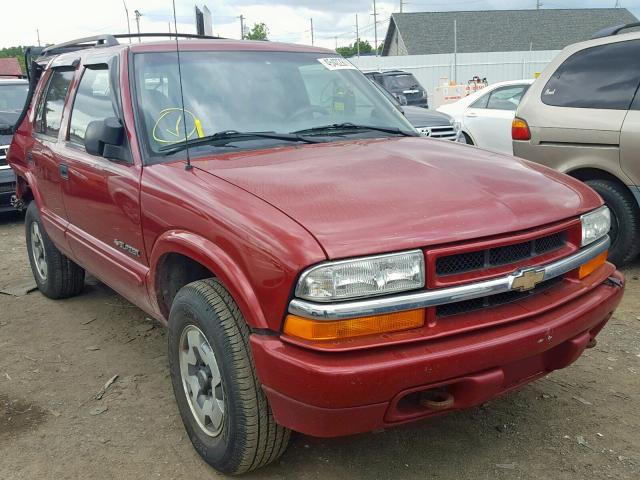 1GNDT13W82K108217 - 2002 CHEVROLET BLAZER MAROON photo 1