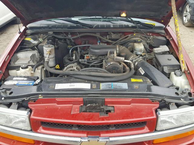 1GNDT13W82K108217 - 2002 CHEVROLET BLAZER MAROON photo 7