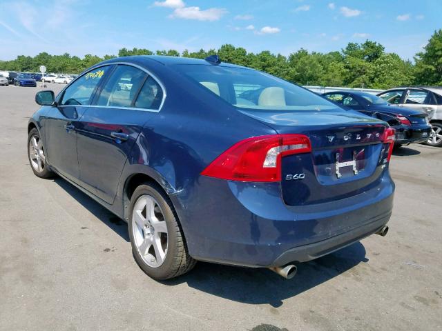 YV1612FH2D2178545 - 2013 VOLVO S60 T5 BLUE photo 3