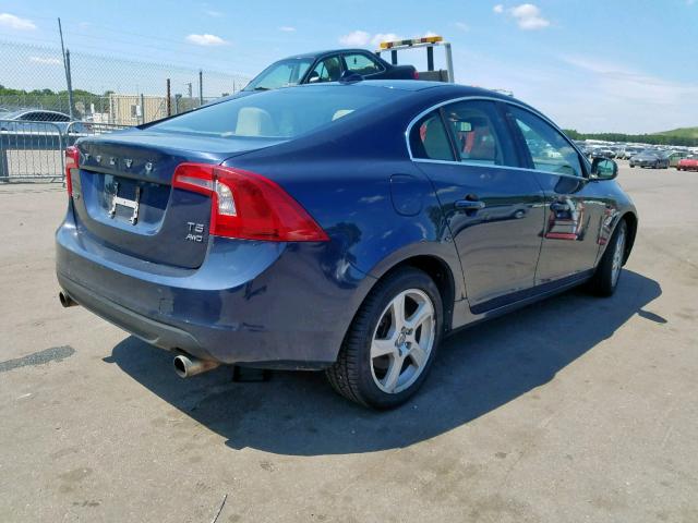 YV1612FH2D2178545 - 2013 VOLVO S60 T5 BLUE photo 4