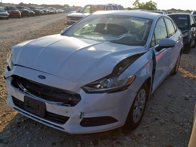 1FA6P0G70E5366808 - 2014 FORD FUSION S WHITE photo 2