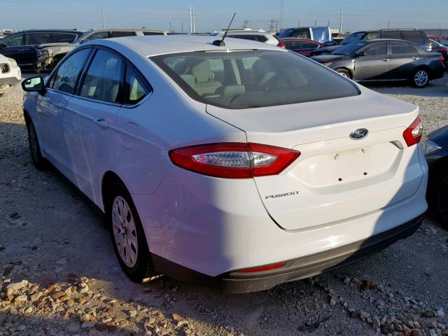 1FA6P0G70E5366808 - 2014 FORD FUSION S WHITE photo 3