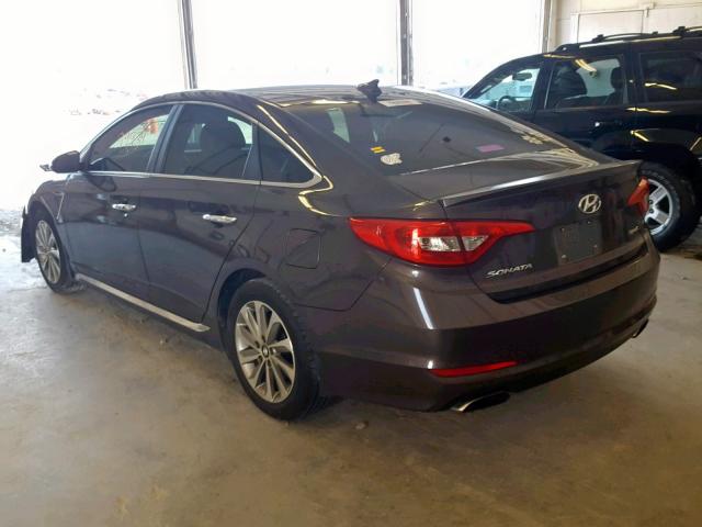 5NPE34AF2FH128923 - 2015 HYUNDAI SONATA SPO BROWN photo 3