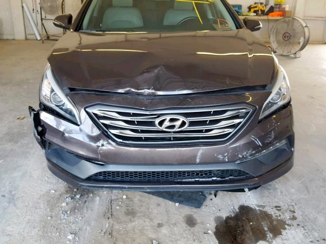 5NPE34AF2FH128923 - 2015 HYUNDAI SONATA SPO BROWN photo 9