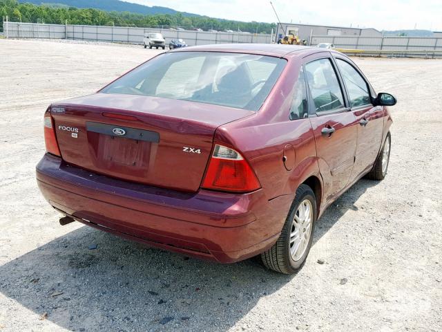 1FAFP34N46W111658 - 2006 FORD FOCUS ZX4 MAROON photo 4