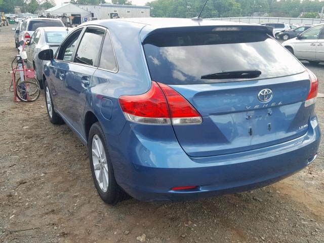 4T3BA3BB5CU032318 - 2012 TOYOTA VENZA LE BLUE photo 3