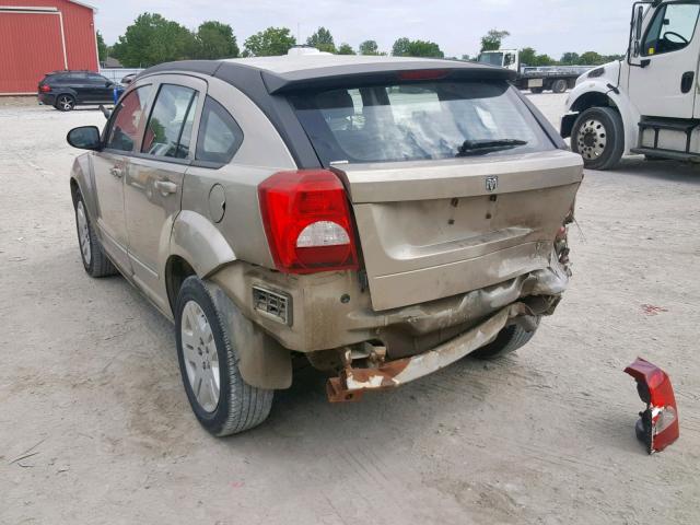 1B3CB4HA1AD587140 - 2010 DODGE CALIBER SX CREAM photo 3