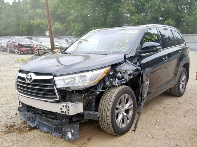 5TDJKRFH1FS213559 - 2015 TOYOTA HIGHLANDER BLACK photo 2