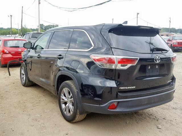 5TDJKRFH1FS213559 - 2015 TOYOTA HIGHLANDER BLACK photo 3