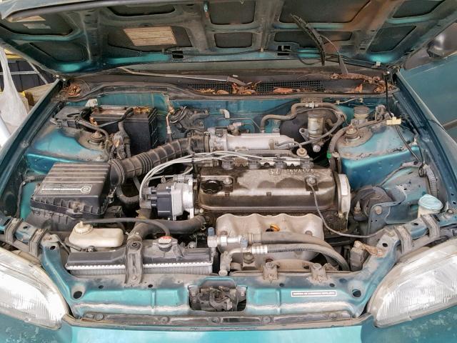 1HGEJ2126SL031867 - 1995 HONDA CIVIC DX GREEN photo 7