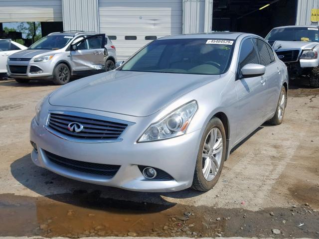 JN1CV6AP4DM718939 - 2013 INFINITI G37 BASE SILVER photo 2