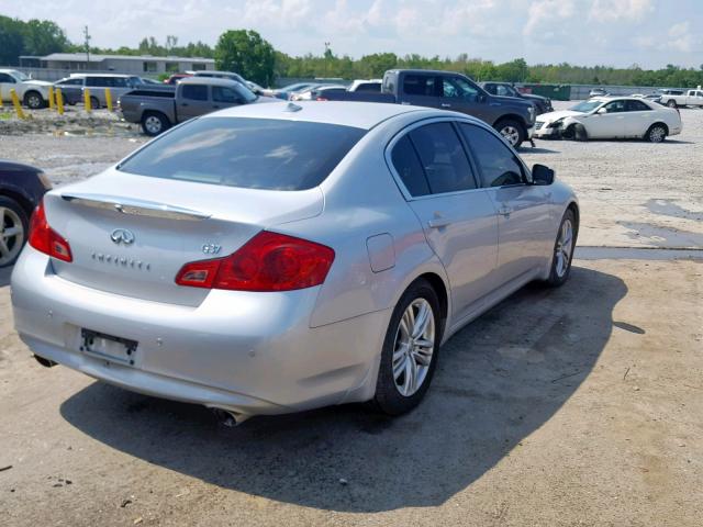 JN1CV6AP4DM718939 - 2013 INFINITI G37 BASE SILVER photo 4